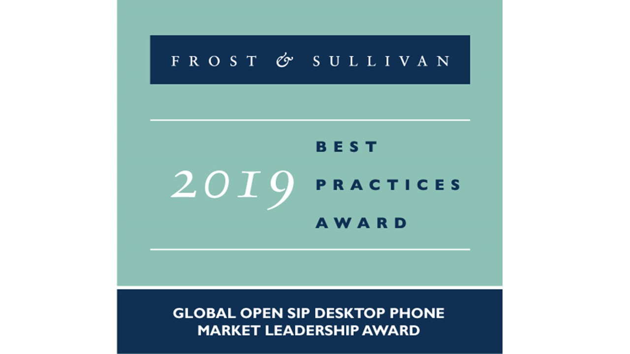 Frost&Sullivan 2019卓越增添向导力奖