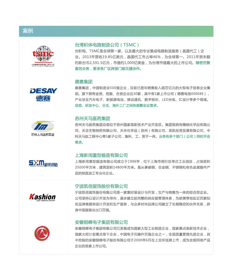 制造业视频聚会解决计划案例